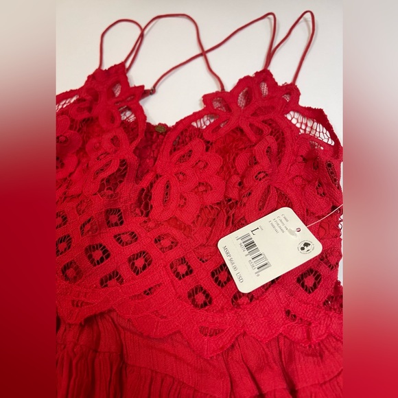 #138  Free People NWT RedAdella Cami Tank - Picture 6 of 7